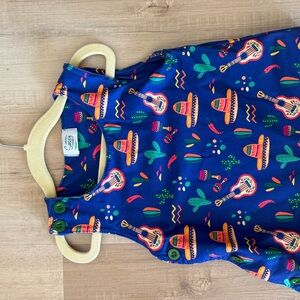 Stitches Blue Guitar Print Kids Top (NWOT)